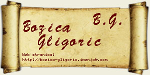 Božica Gligorić vizit kartica